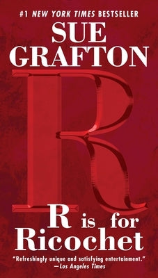 Cover of "R Is for Ricochet" by G.P. Putnam's Sons, showing a colorful illustrated book cover with bold title and author details.