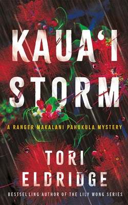 Paperback of Kaua'i Storm by Thomas & Mercer showing the book cover with tropical island imagery and stormy sky design.
