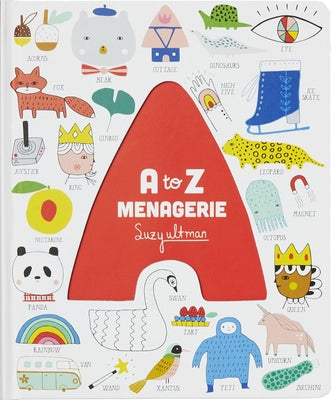 A to Z Menagerie alphabet baby book by Chronicle Books, soft paperback with colorful animal illustrations for infants and toddlers.