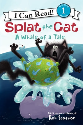 Paperback of "Splat the Cat: A Whale of a Tale" by HarperCollins, featuring colorful illustrated cover with a playful cat and whale.
