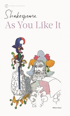 Mass market paperbound edition of "As You Like It" by Signet Book, showing the book cover with classic Shakespearean artwork.