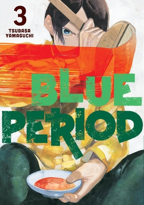 Blue Period 3 paperback manga book by Kodansha Comics, featuring cover art with vibrant blue tones and artistic illustrations.