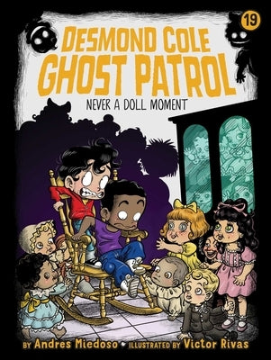 Paperback book titled "Never a Doll Moment" by Little Simon with colorful cover art featuring whimsical illustrations.