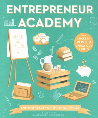 Paperback of Entrepreneur Academy by Kane/Miller Book Publishers, featuring a colorful cover with illustrations related to entrepreneurship.