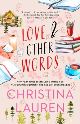 Paperback of "Love and Other Words" by Gallery Books, featuring a close-up view of the book cover with soft, romantic design elements.