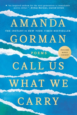 Paperback of "Call Us What We Carry: Poems" by Viking Books, featuring a colorful cover with poetic imagery.
