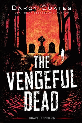 Paperback of The Vengeful Dead by Poisoned Pen Press featuring the book cover with dark, eerie artwork and title text.