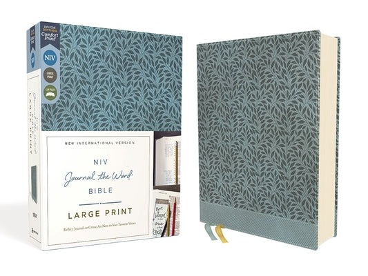 Niv, Journal the Word Bible (Perfect for Note-Taking), Large Print, Leathersoft, Teal, Red Letter, Comfort Print: Reflect, Take Notes, or Create Art N Bible Zondervan