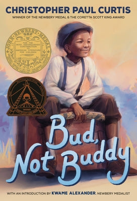 Paperback of "Bud, Not Buddy" by Yearling Books, a Newbery Medal-winning children's novel with colorful cover art.