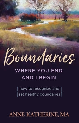 Paperback book titled "Boundaries Where You End and I Begin" by Hazelden Publishing, featuring a cover with abstract design.
