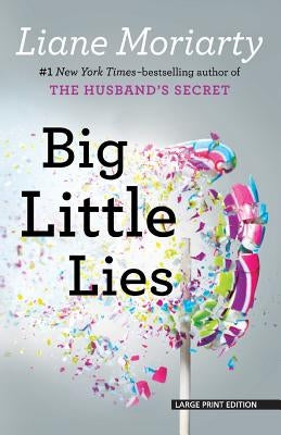 Large Print Press paperback of Big Little Lies with a cover image featuring a woman and a scenic background.
