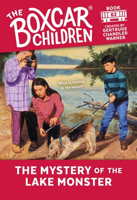 Paperback edition of The Mystery of the Lake Monster by Random House Books for Young Readers, showing the book cover with lake scene.