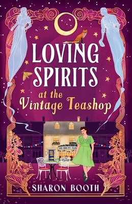 Paperback novel "Loving Spirits at the Vintage Teashop" by Boldwood Books Ltd, cover image with vintage tea shop scene.