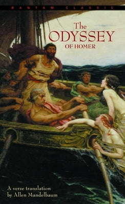 Mass market paperback of The Odyssey of Homer by Bantam Classics, showing the cover with classical artwork.