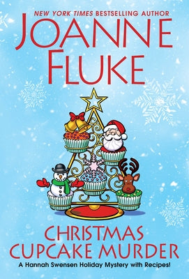 Mass market paperback of Christmas Cupcake Murder cozy mystery by Kensington, featuring festive holiday cupcake illustrations.