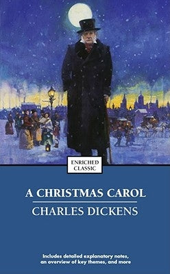Mass market paperback of "A Christmas Carol" by Simon & Schuster featuring a festive holiday cover illustration.