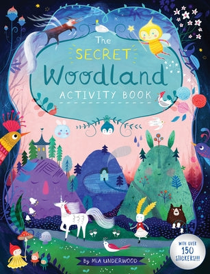Paperback The Secret Woodland Activity Book by Button Books featuring woodland scenes and activities for children.