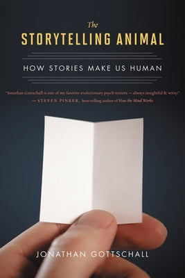 Paperback of The Storytelling Animal by Mariner Books, featuring the book cover with the title and author details.