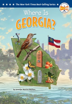 Paperback of "Where Is Georgia?" by Penguin Workshop, featuring colorful cover art with a fun map illustration.