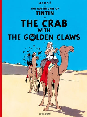 Paperback of "The Crab with the Golden Claws" by Little, Brown Books for Young Readers, featuring the book cover with colorful illustrations.