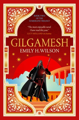 Paperback of Gilgamesh: The Sumerians Trilogy by Titan Books UK, featuring a close-up of the book cover with ancient Sumerian artwork.