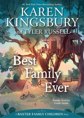 Paperback book titled "Best Family Ever" by Simon & Schuster, showing colorful family illustrations on the cover.