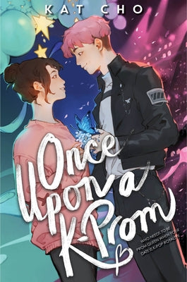 Paperback copy of Disney Hyperion's Once Upon a K-Prom book with colorful illustrated cover featuring fairy tale characters.