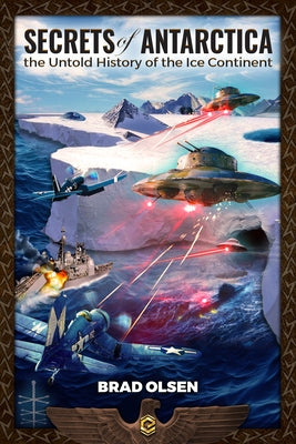 Paperback book titled "Secrets of Antarctica" by CCC Publishing, featuring a cover with icy Antarctic landscape.
