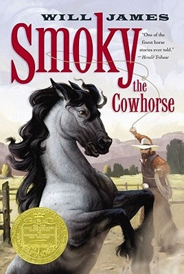 Paperback copy of Smoky the Cowhorse by Aladdin Paperbacks featuring a colorful cover illustration.