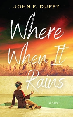 Paperback of "Where When It Rains" by Picket Fire, featuring the book cover with rain-themed artwork and title text.