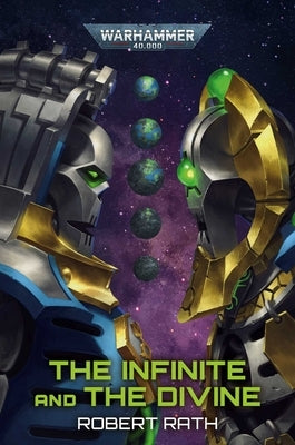 Paperback copy of "The Infinite and the Divine" by Games Workshop, featuring a cover with fantasy artwork.