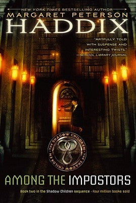 Paperback of Among the Impostors by Simon & Schuster Books for Young Readers, showing the book cover with title and author details