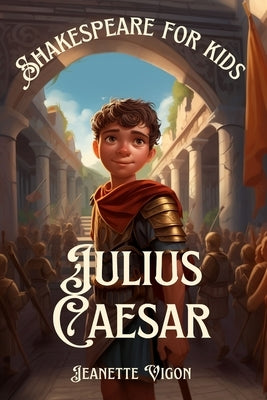 Children's paperback copy of Julius Caesar by Shakespeare, simplified language for kids, published independently.