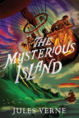 Paperback edition of The Mysterious Island by Aladdin Paperbacks, showing the book cover with illustrated artwork.