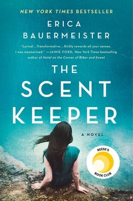 Paperback of The Scent Keeper novel by St. Martin's Griffin featuring a colorful, illustrated cover with flowers and a vintage perfume bottle.