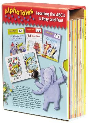 Scholastic Teaching Resources AlphaTales boxed set with 26 animal storybooks for alphabet learning and phonemic awareness.