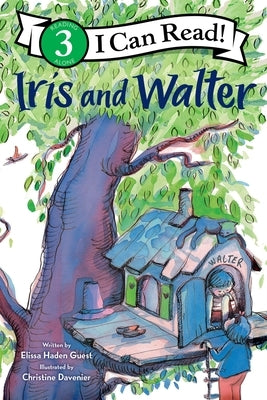 Paperback of "Iris and Walter" by Clarion Books featuring colorful illustrated cover with two children smiling.