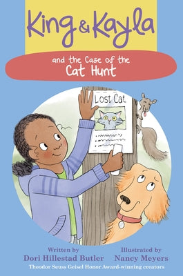 Paperback of King & Kayla and the Case of the Cat Hunt by Peachtree Publishers, showing colorful cover with illustrations of cats and detectives.