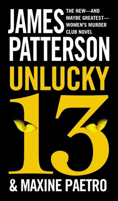 Unlucky 13 mass market paperback book by Little Brown and Company with a dark, ominous cover featuring a mysterious design.