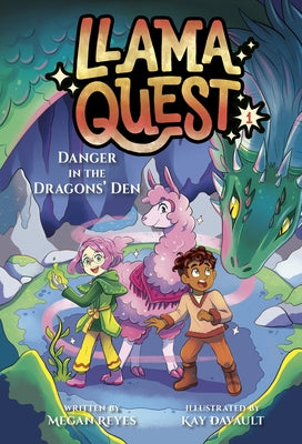 Paperback of Llama Quest #1: Danger in the Dragons' Den by Random House Children's Books featuring colorful cover art with llamas and dragons.