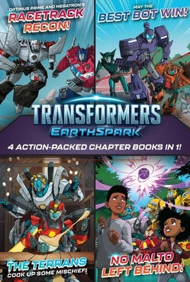 Transformers Earthspark 4 Action-Packed Chapter Books in 1!: Optimus Prime and Megatron's Racetrack Recon!; The Terrans Cook Up Some Mischief!; May th Paperback Simon Spotlight