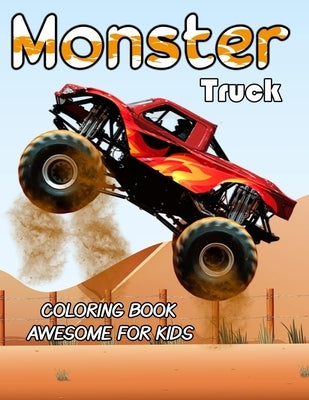 Coloring book for kids featuring monster trucks, with detailed illustrations for boys and girls, paperback by Independently Published.