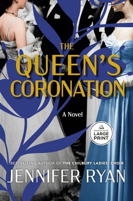 Paperback book titled "The Queen's Coronation" by Random House Large Print Publishing, featuring a cover image with regal design elements.