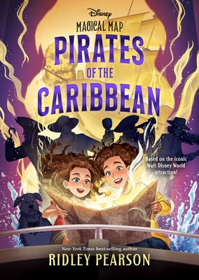 Paperback copy of Magical Map #1 Pirates of the Caribbean by Disney, featuring colorful cover art with pirate-themed illustrations.