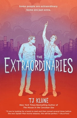 Paperback of The Extraordinaries by Tor Teen featuring vibrant cover art with colorful illustrations and bold typography.