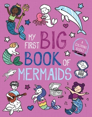 Paperback copy of "My First Big Book of Mermaids" by Little Bee Books, featuring colorful underwater mermaid illustrations.