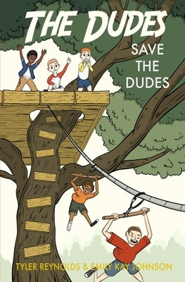 Paperback copy of "Save the Dudes" by Epic Spiel Press featuring colorful cover art and playful typography.