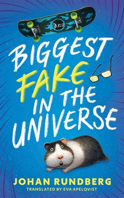 Paperback of "Biggest Fake in the Universe" by Amazon Crossing Kids, featuring colorful cover art with playful illustrations.