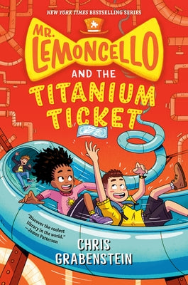 Paperback of Mr. Lemoncello and the Titanium Ticket by Yearling Books featuring colorful cover art with a playful design.