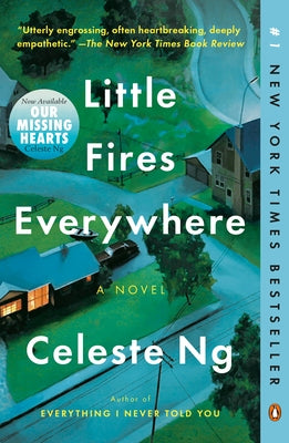 Paperback of Little Fires Everywhere by Reese's Book Club, published by Penguin Books, featuring a colorful cover design.
